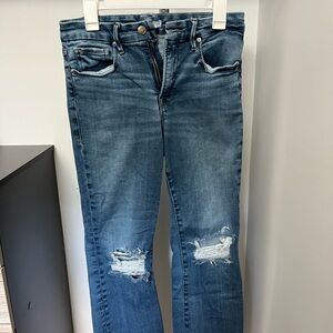 Distressed Blue Jeans